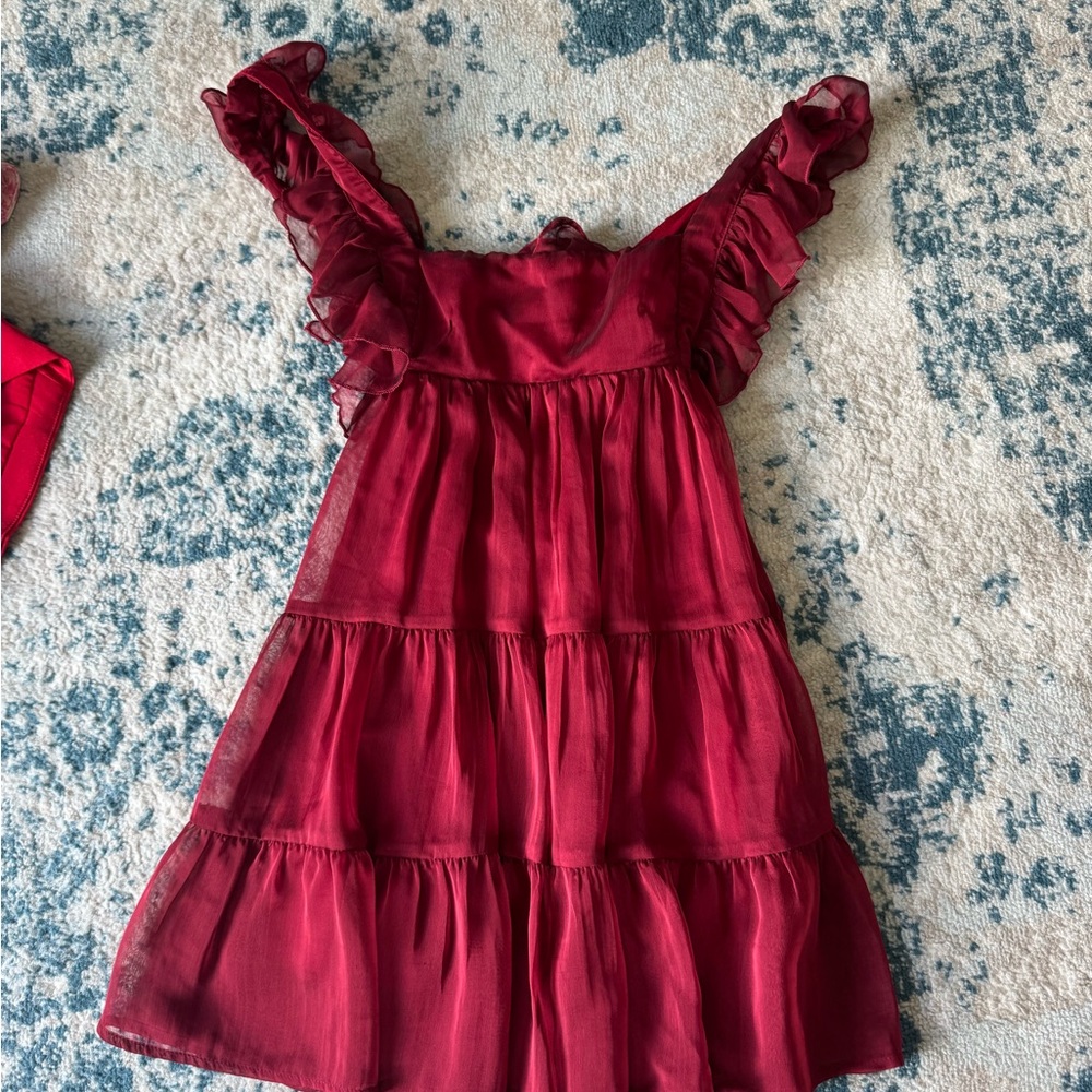 Elegant Burgundy Dress